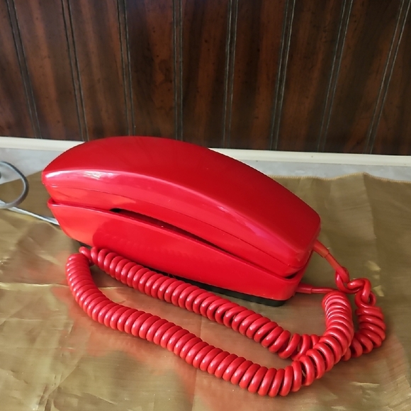 Red Corded Telephone